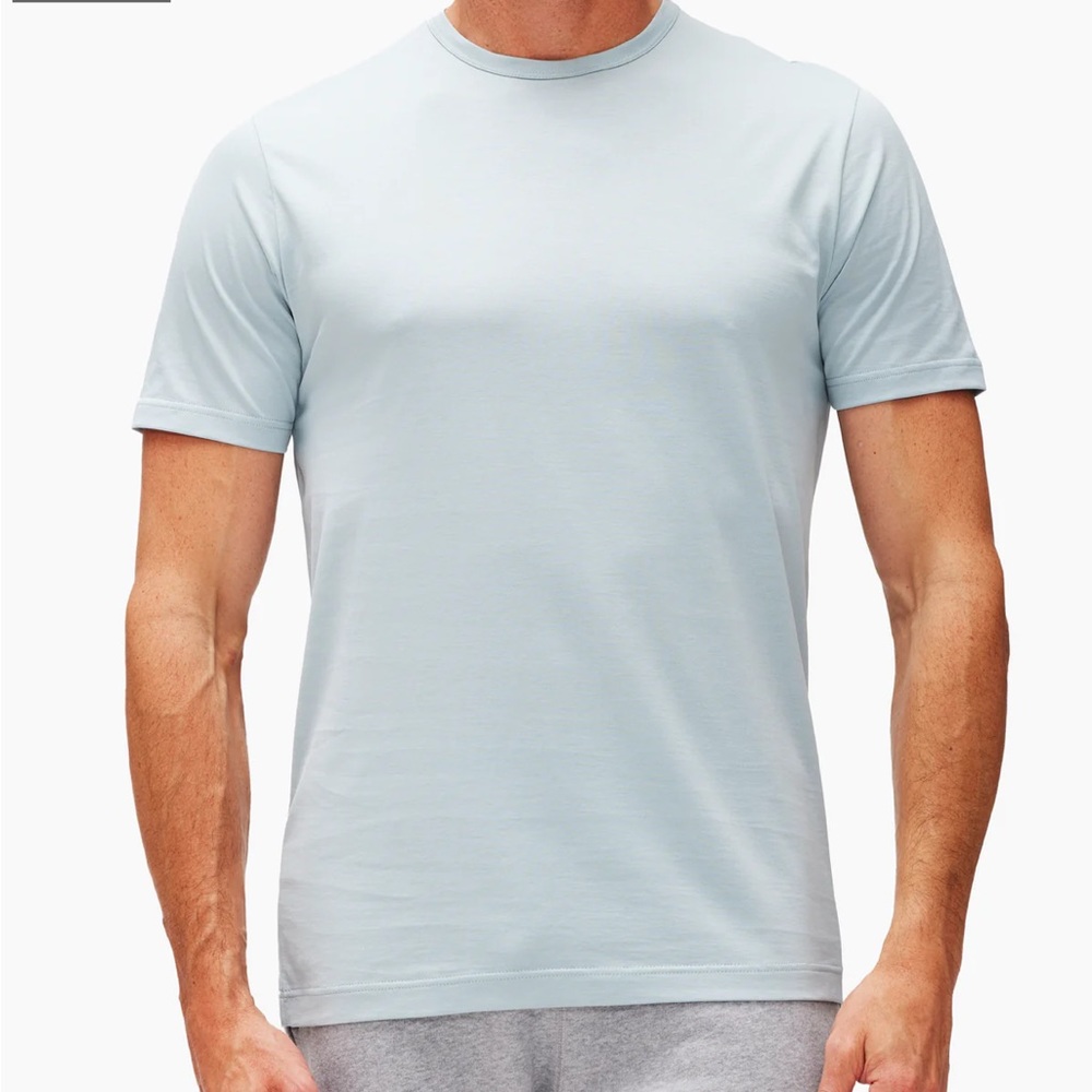 Sunspel Short Sleeve Crew Neck T-Shirt - Blue Sage: Size XL (NWT)
